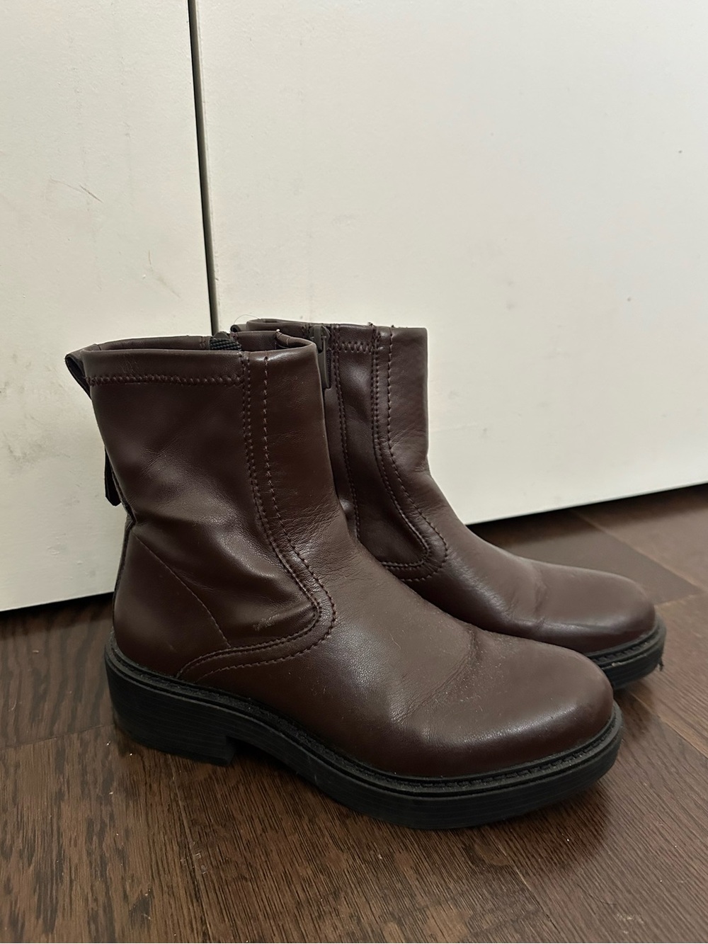 Franco
 Sarto Brown Leather Ankle Boots